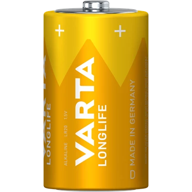 VARTA 4120101422 Longlife D (LR20) góliát elem 2db/csomag (műanyagmentes csomagolás)