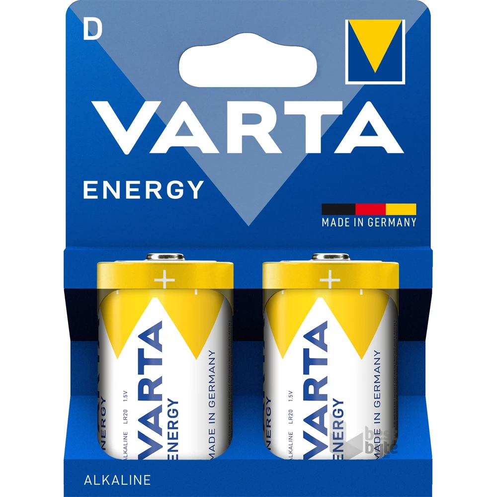 Varta 4120229422 Energy góliát D (LR20) elem 2db/csomag (műanyagmentes csomagolás)