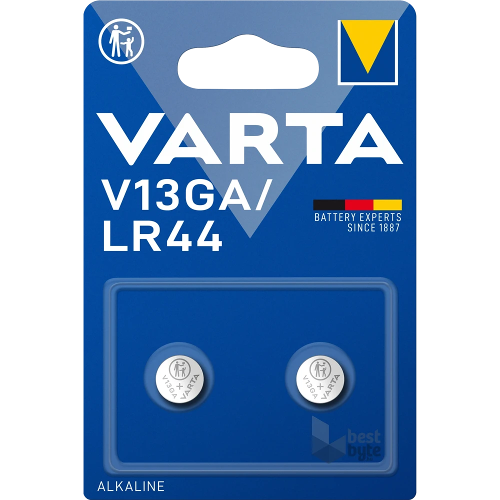Varta 4276101402 V13GA/LR44 alkáli gombelem 2 db/bliszter