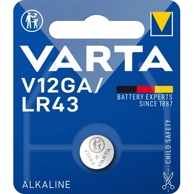Varta 4278101401 LR43 (V12GA) fotó és kalkulátor elem 1db/bliszter