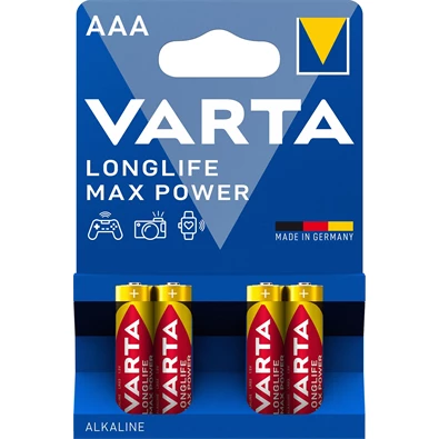 Varta 4703101404 Max Tech AAA alkáli mikro ceruza elem 4db/bliszter