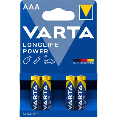 Varta 4903121414 Longlife Power AAA (LR03) alkáli mikro ceruza elem 4db/bliszter