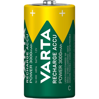 Varta 56714101412 Power bébi C 3000mAh akkumulátor 2db/csomag (műanyagmentes csomagolás)