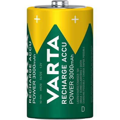 Varta 56720101412 Power góliát D 3000mAh akkumulátor 2db/csomag (műanyagmentes csomagolás)