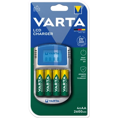 Varta 57070201451 LCD Töltő + 4x2600mAh Ready2use akkumulátor