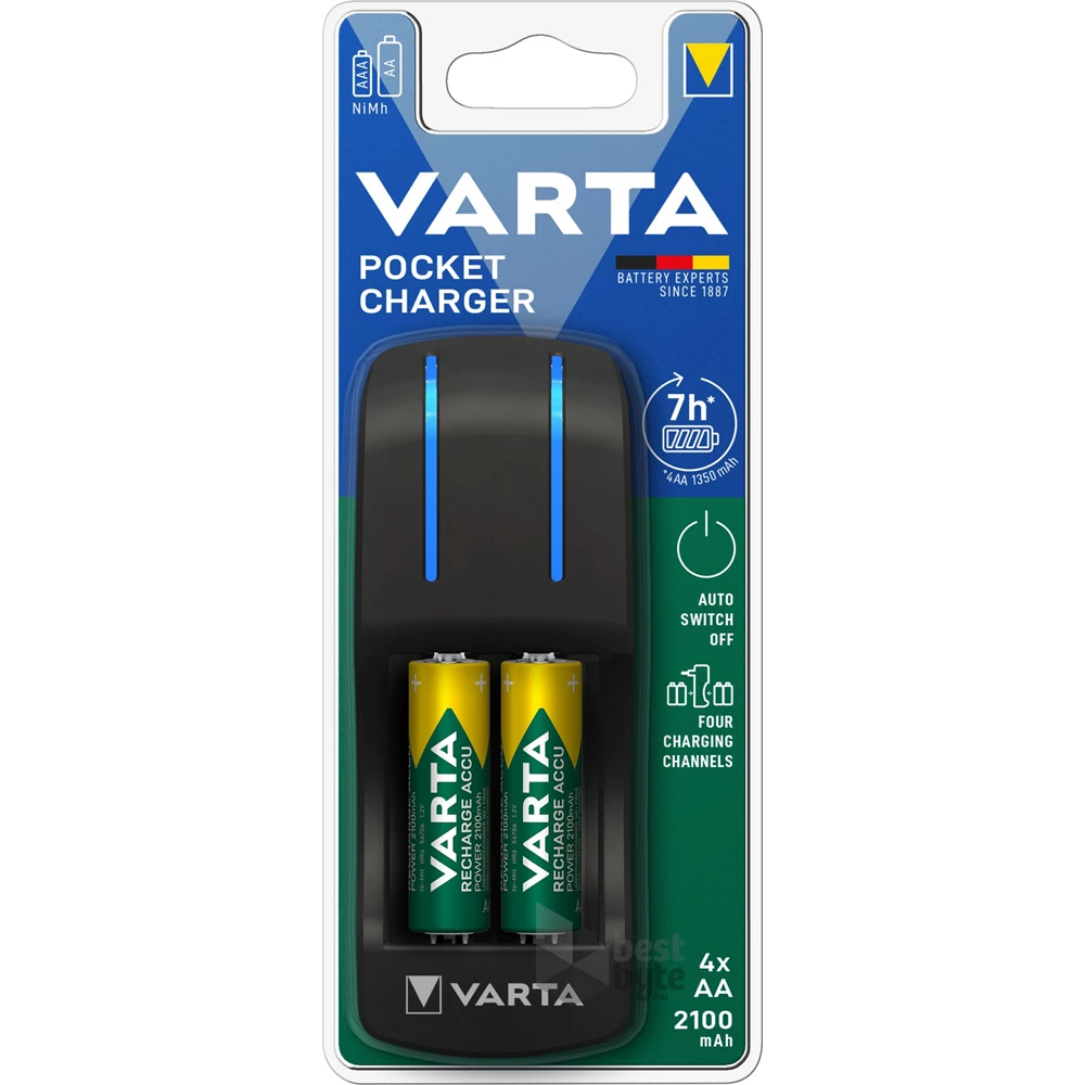 Varta 57642101451 Pocket Töltő+ 4x2100mAh akku