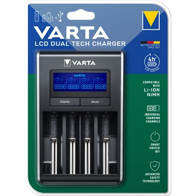 Varta 57676101401 LCD Dual Tech akkumulátor nélküli töltő