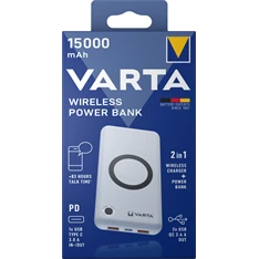 Varta 57908101111 hordozható 15000mAh vezeték nélküli töltő power bank