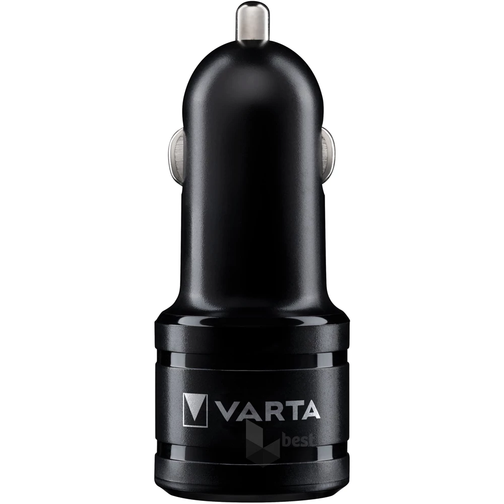 Varta 57931101401 4,8A univerzális 2xUSB fekete autós töltő Micro USB kábellel