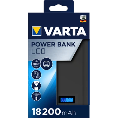 Varta 57972101111 hordozható 18200mAh LCD power bank