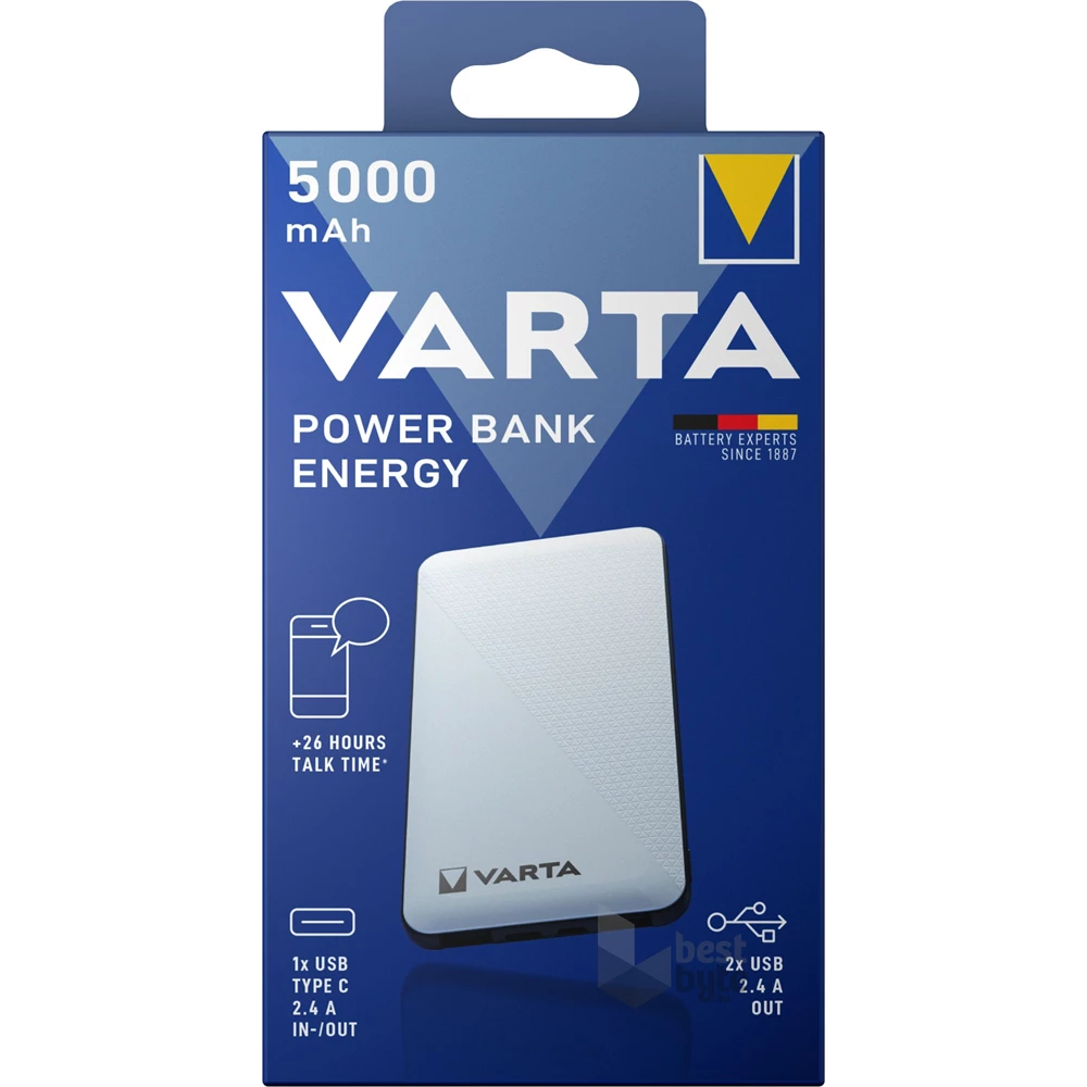 Varta 57975101111 hordozható 5000mAh Portable power bank