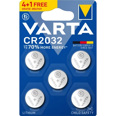Varta 6032101495 CR2032 lítium gombelem 4+1db/bliszter