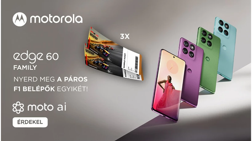 Vásárolj Motorola okostelefont, és nyerd meg a páros belépők egyikét a 2025-ös Magyar Nagydíjra!