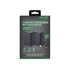 Venom VS2850 Xbox One fekete akkucsomag (2 db) + 2 méter töltőkábel
