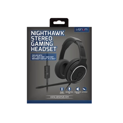 Venom VS2855 Nighthawk fekete gamer headset