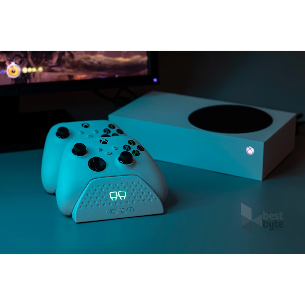 Venom VS2871 Xbox Series X|S/Xbox One fehér dupla töltőállomás + 2db akkumulátor