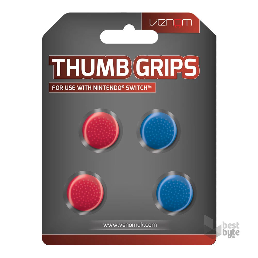 Venom VS4918 piros és kék Thumb Grips (4x) Nintendo Switch kontrollerhez