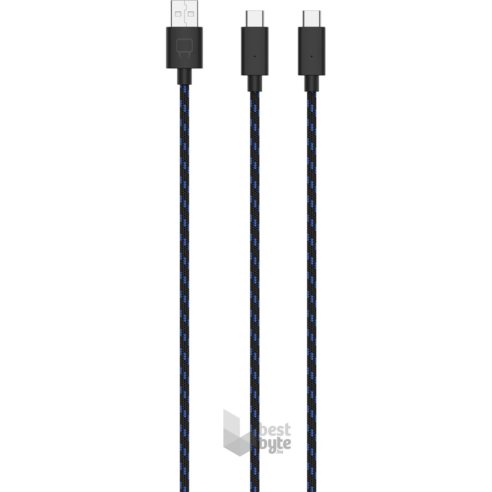 Venom VS5002 PS5 Dual Play & Charge 3m USB Type-C fekete töltőkábel