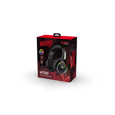 Ventaris H700 RGB 7.1 fekete gamer headset