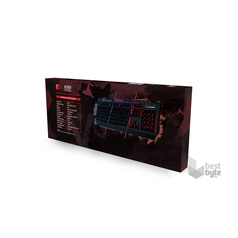 Ventaris K300 RGB HUN gamer billentyűzet