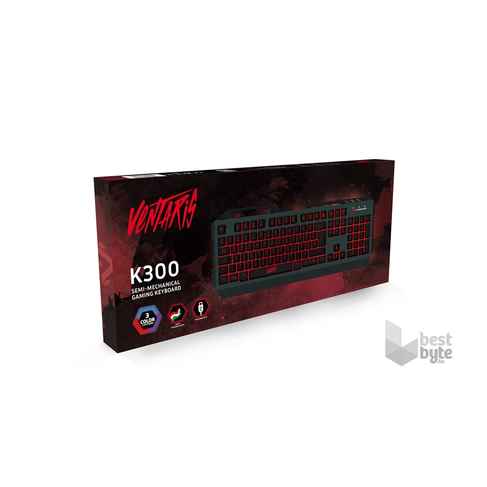 Ventaris K300 RGB HUN gamer billentyűzet