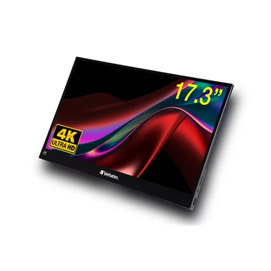 Verbatim 17,3" 32239 PMT-17-4K UHD IPS HDMI/USB/USB-C fekete hordozható érintőkijelzős monitor