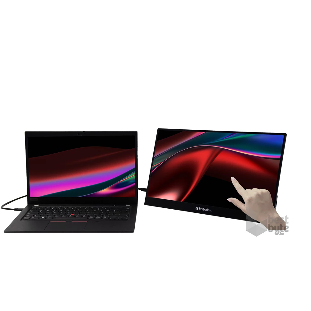 Verbatim 17,3" 32239 PMT-17-4K UHD IPS HDMI/USB/USB-C fekete hordozható érintőkijelzős monitor