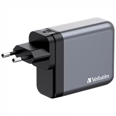 Verbatim 32203 GNC-140 GaN Charger 140W USB Type-A + 3xType-C hálózati töltő adapter