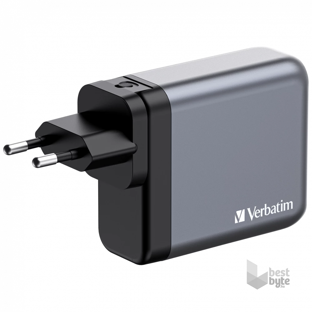 Verbatim 32203 GNC-140 GaN Charger 140W USB Type-A + 3xType-C hálózati töltő adapter