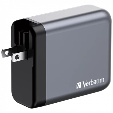 Verbatim 32203 GNC-140 GaN Charger 140W USB Type-A + 3xType-C hálózati töltő adapter
