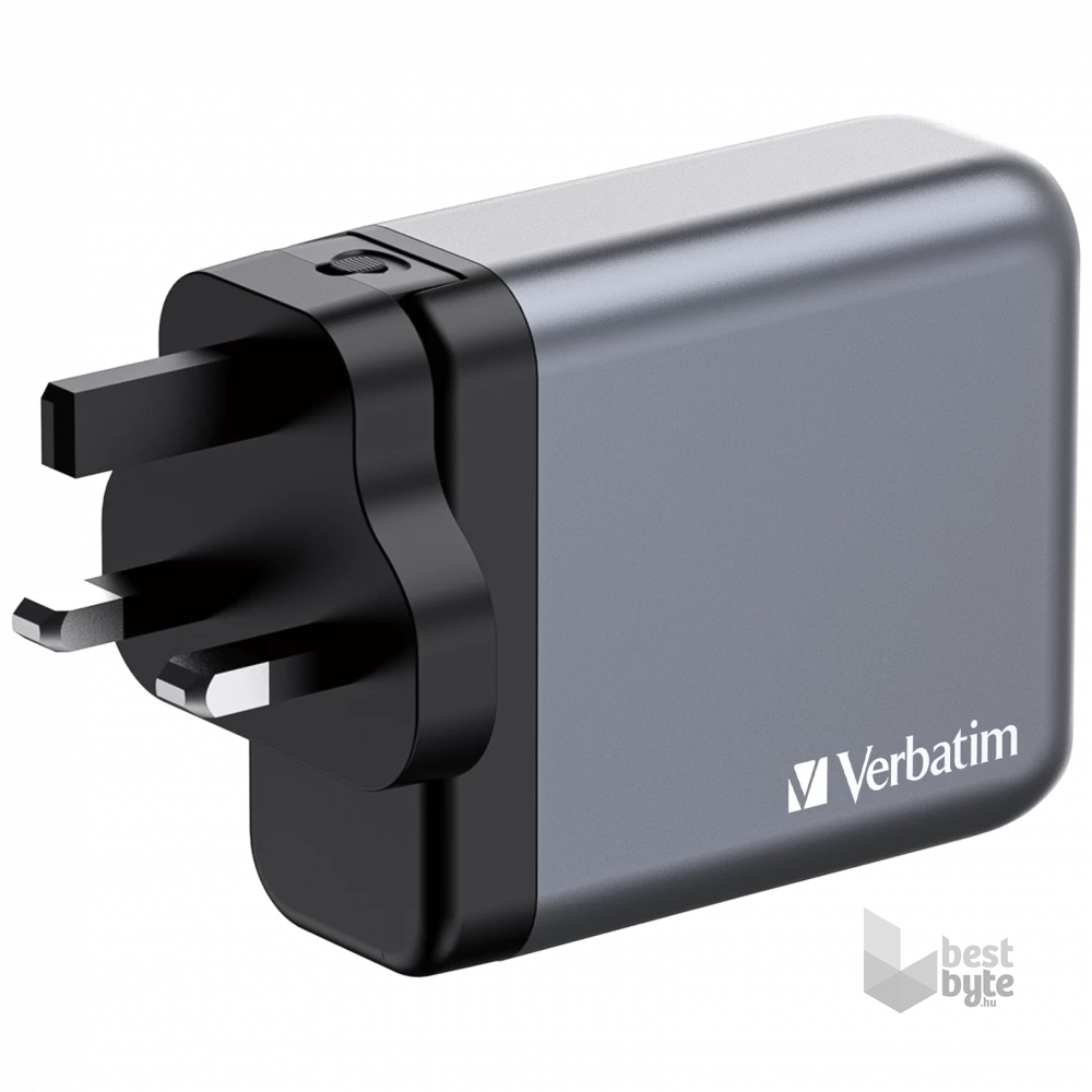 Verbatim 32203 GNC-140 GaN Charger 140W USB Type-A + 3xType-C hálózati töltő adapter