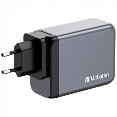 Verbatim 32204 GNC-200 GaN Charger 200W USB Type-A + 3xType-C hálózati töltő adapter