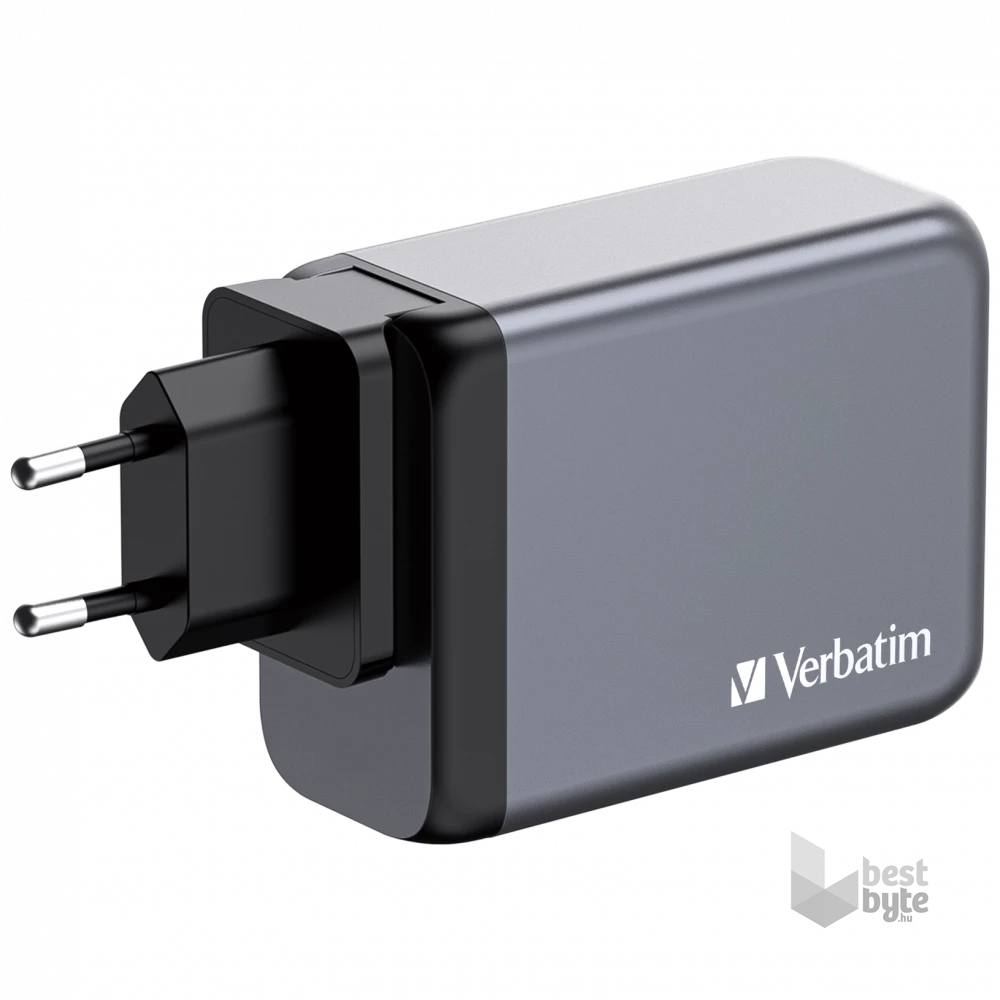 Verbatim 32204 GNC-200 GaN Charger 200W USB Type-A + 3xType-C hálózati töltő adapter
