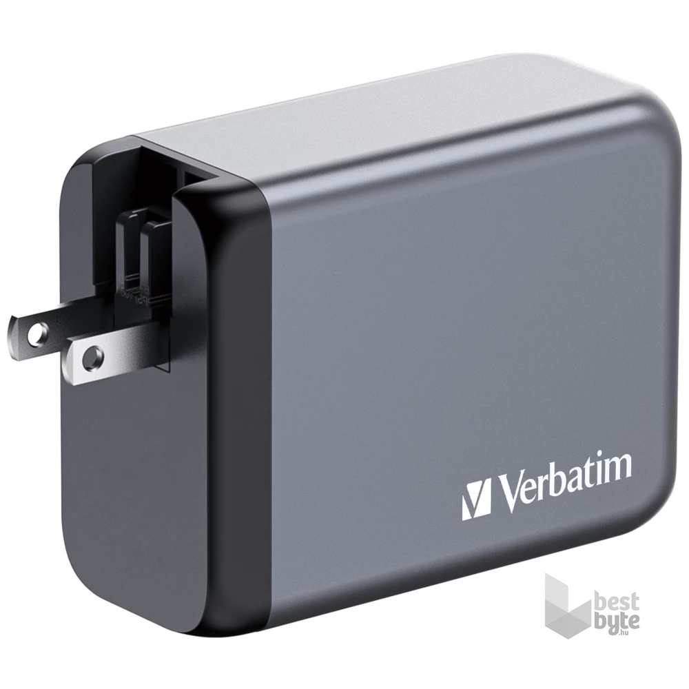 Verbatim 32204 GNC-200 GaN Charger 200W USB Type-A + 3xType-C hálózati töltő adapter