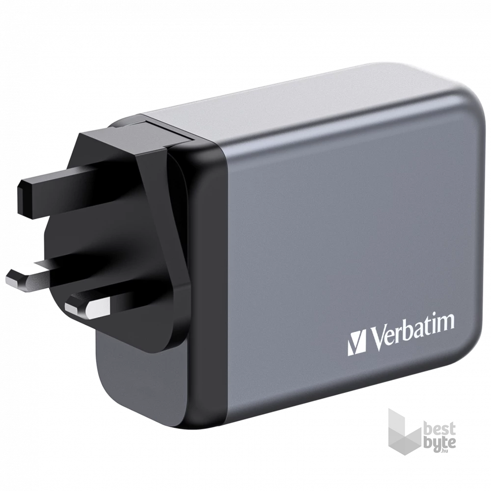 Verbatim 32204 GNC-200 GaN Charger 200W USB Type-A + 3xType-C hálózati töltő adapter