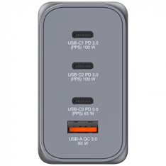 Verbatim 32204 GNC-200 GaN Charger 200W USB Type-A + 3xType-C hálózati töltő adapter