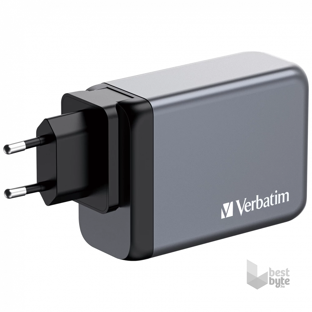 Verbatim 32205 GNC-240 GaN Charger 240W USB Type-A + 3xType-C hálózati töltő adapter