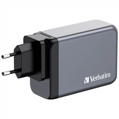 Verbatim 32205 GNC-240 GaN Charger 240W USB Type-A + 3xType-C hálózati töltő adapter