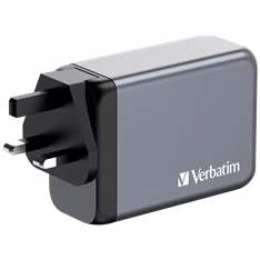 Verbatim 32205 GNC-240 GaN Charger 240W USB Type-A + 3xType-C hálózati töltő adapter
