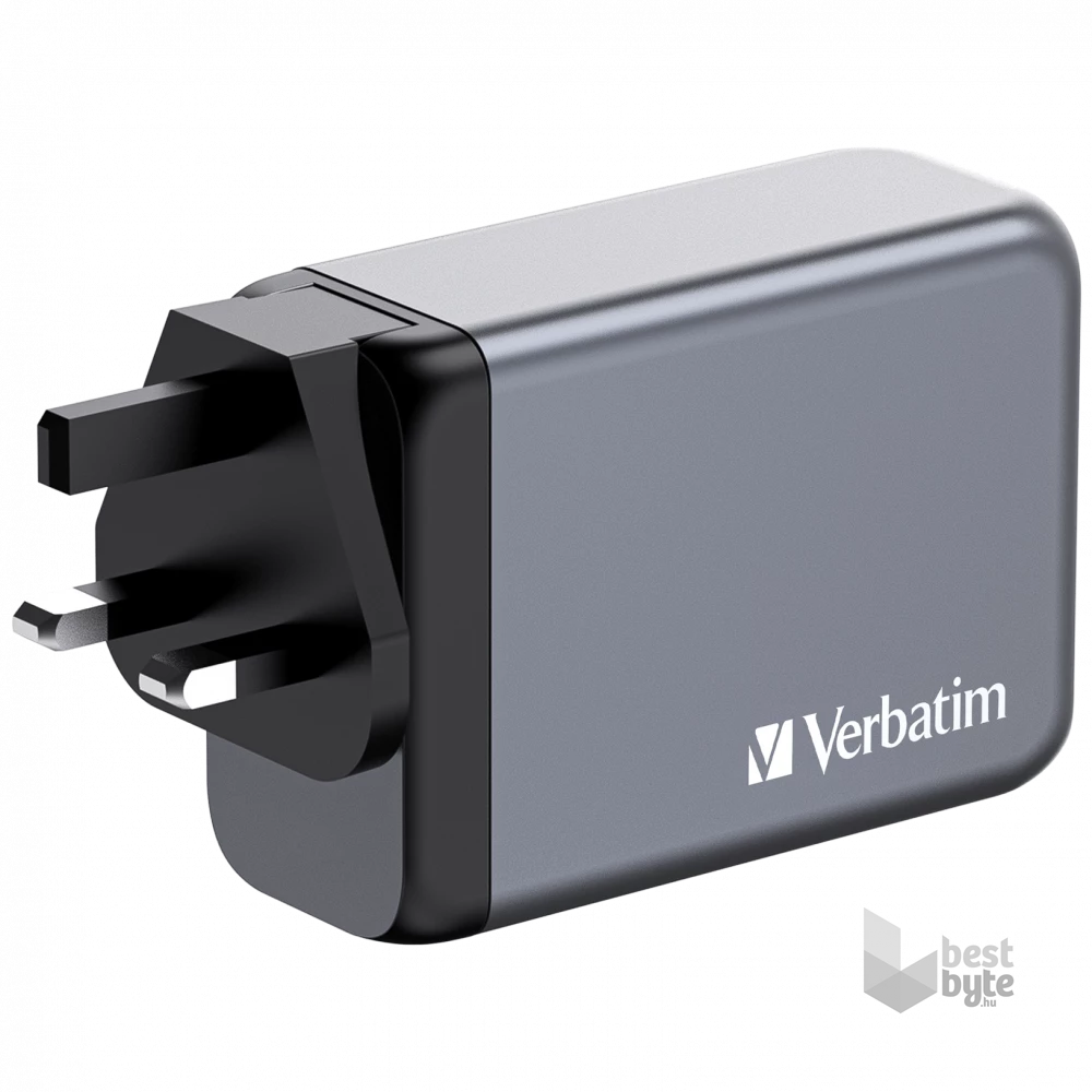 Verbatim 32205 GNC-240 GaN Charger 240W USB Type-A + 3xType-C hálózati töltő adapter