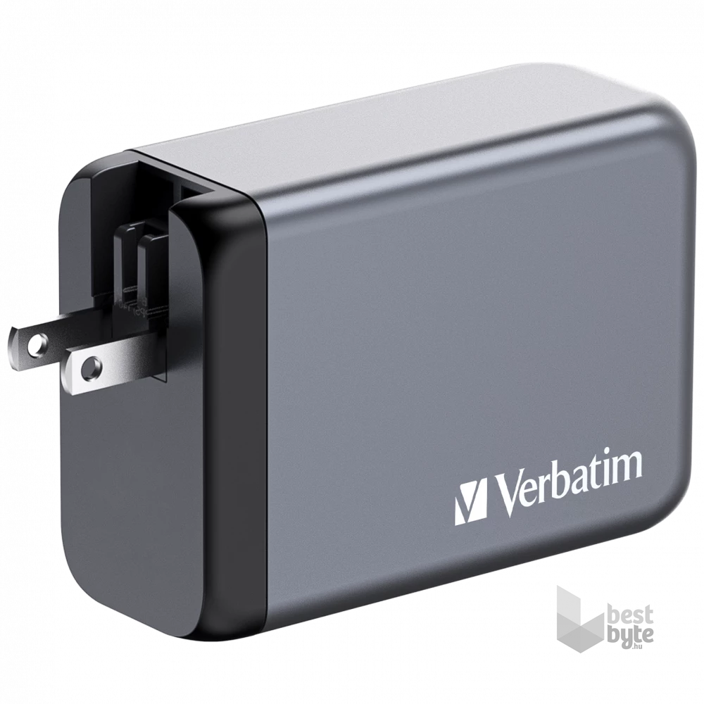 Verbatim 32205 GNC-240 GaN Charger 240W USB Type-A + 3xType-C hálózati töltő adapter