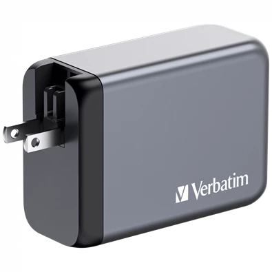 Verbatim 32205 GNC-240 GaN Charger 240W USB Type-A + 3xType-C hálózati töltő adapter