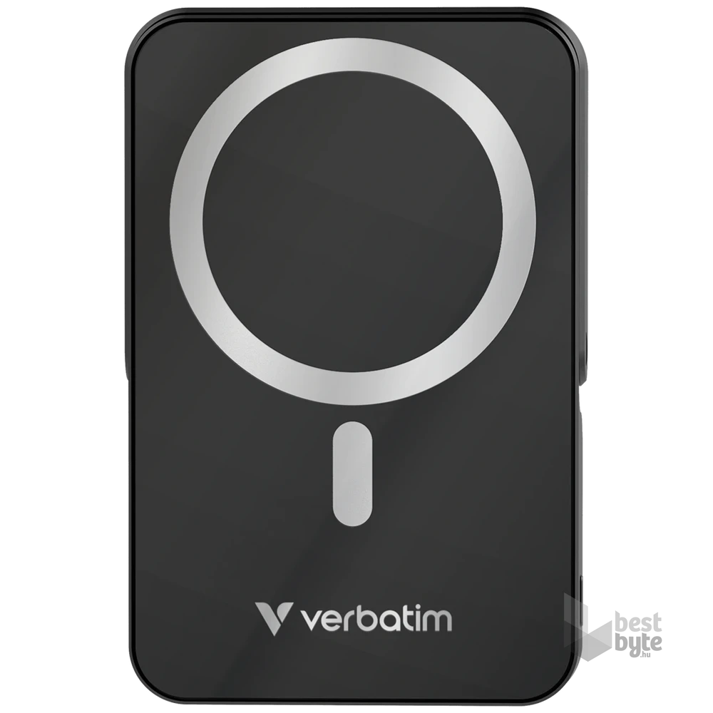 Verbatim 32264 Charge n Go 10000mAh fekete vezeték nélküli kitámasztható mágneses powerbank