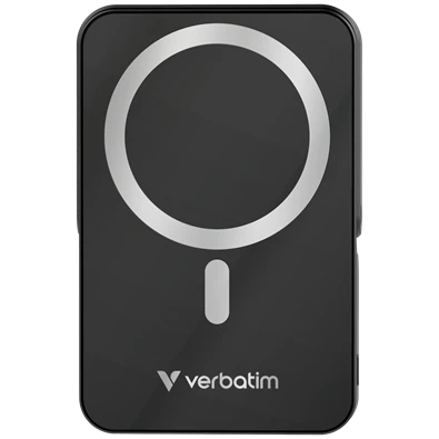 Verbatim 32264 Charge n Go 10000mAh fekete vezeték nélküli kitámasztható mágneses powerbank