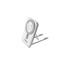 Verbatim 32276 Charge n Go 2C 5000mAh ezüst vezeték nélküli mágneses kitámasztható powerbank 2xUSB-C kábellel