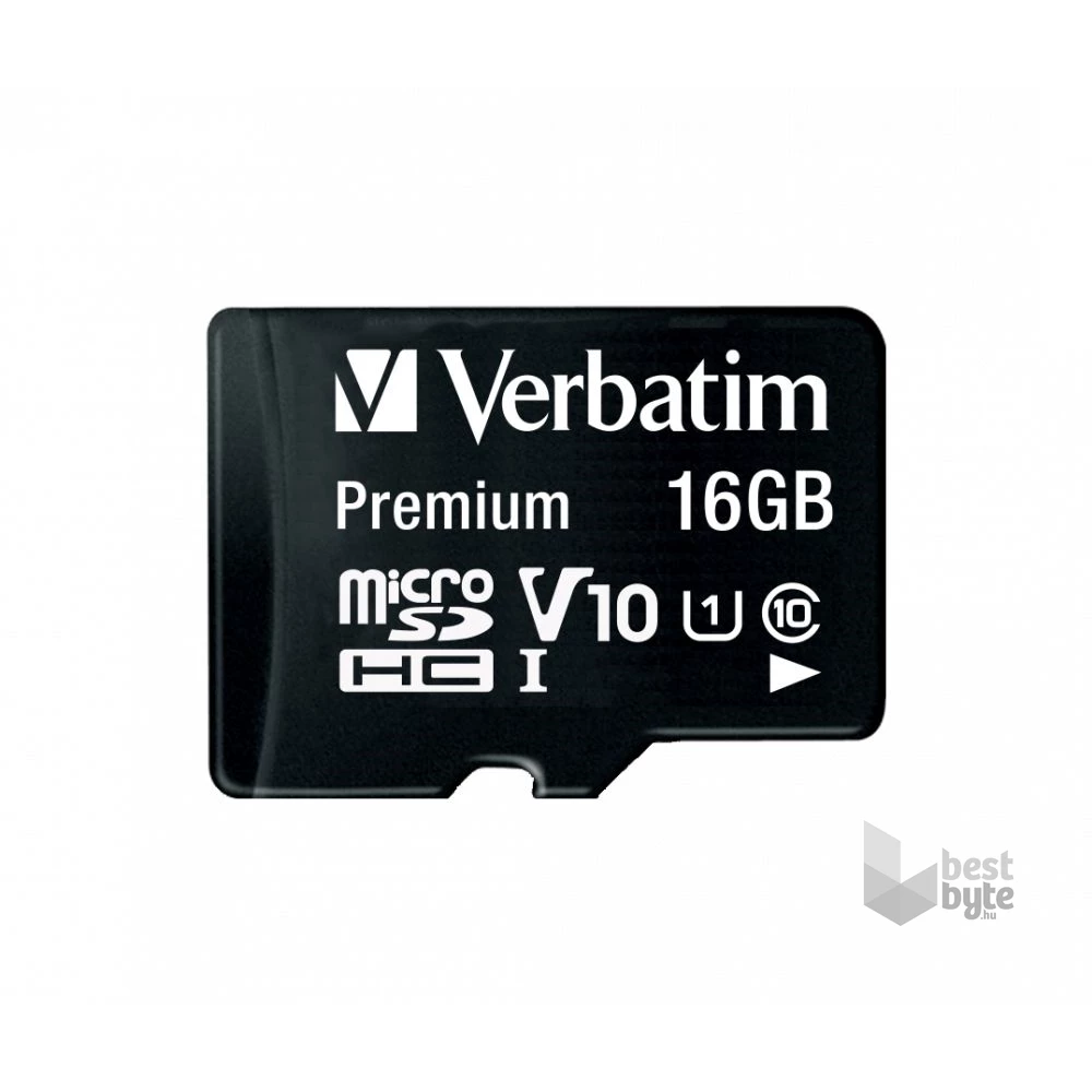 Verbatim 44082 SDHC 16GB U1 Class 10 micro memóriakártya + adapter