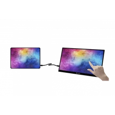 Verbatim 49591 14" PMT-14 FHD IPS HDMI/USB-C fekete fém borítású érintőképernyős monitor
