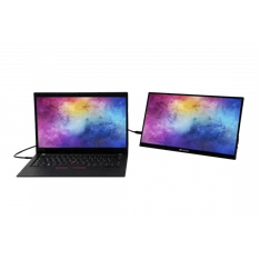 Verbatim 49591 14" PMT-14 FHD IPS HDMI/USB-C fekete fém borítású érintőképernyős monitor