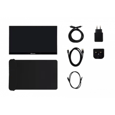 Verbatim 49591 14" PMT-14 FHD IPS HDMI/USB-C fekete fém borítású érintőképernyős monitor