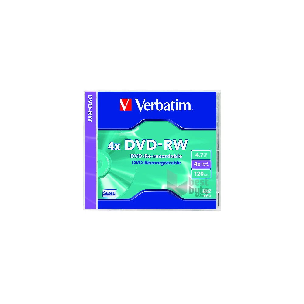VERBATIM DVD-RW 4,7GB 4X  normál tokos DVD lemez